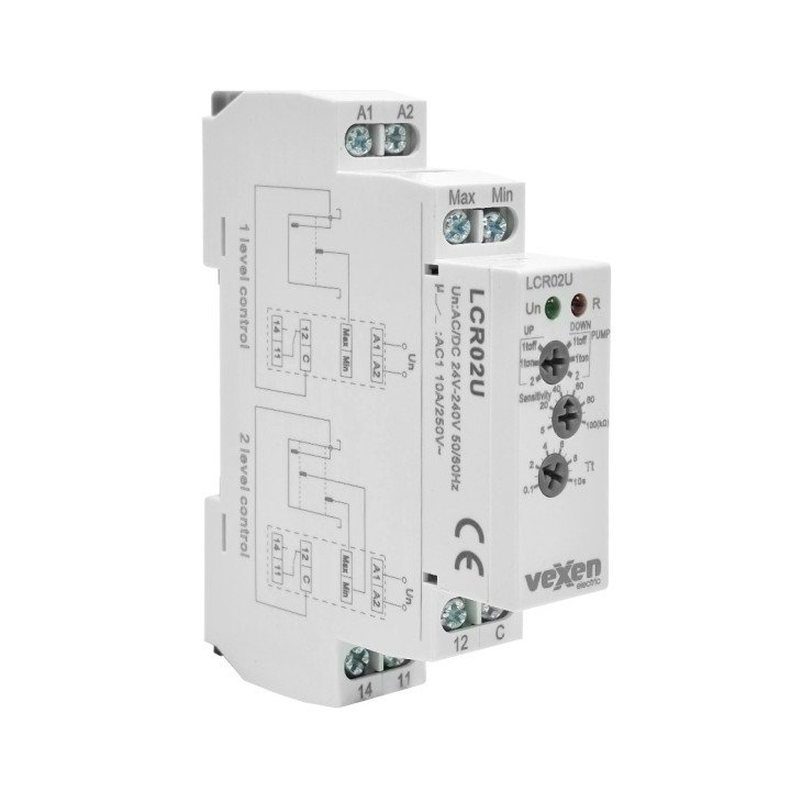 LCR02U Šķidruma līmeņa relejs 10A 24-240V