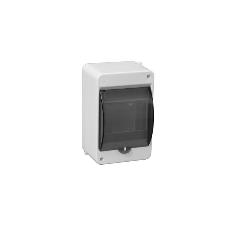 Distribution box surface 4 modues with transparent door IP40