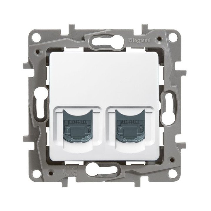 DOUBLE RJ45 CAT 6 UTP WHITE