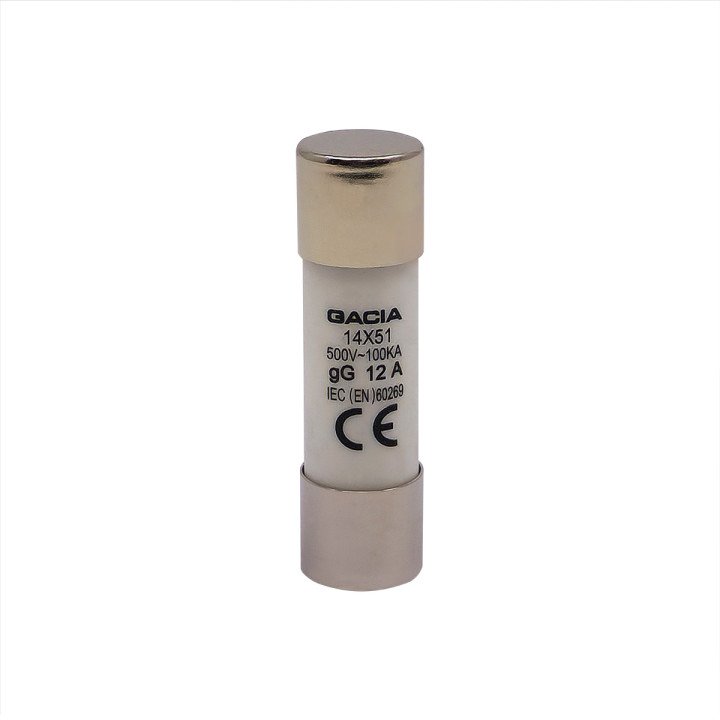 14x51 gG 12A cylindrical fuse link 500VAC