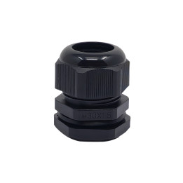 M30 mustast plastikust kaablitihend, IP68, 13-18mm