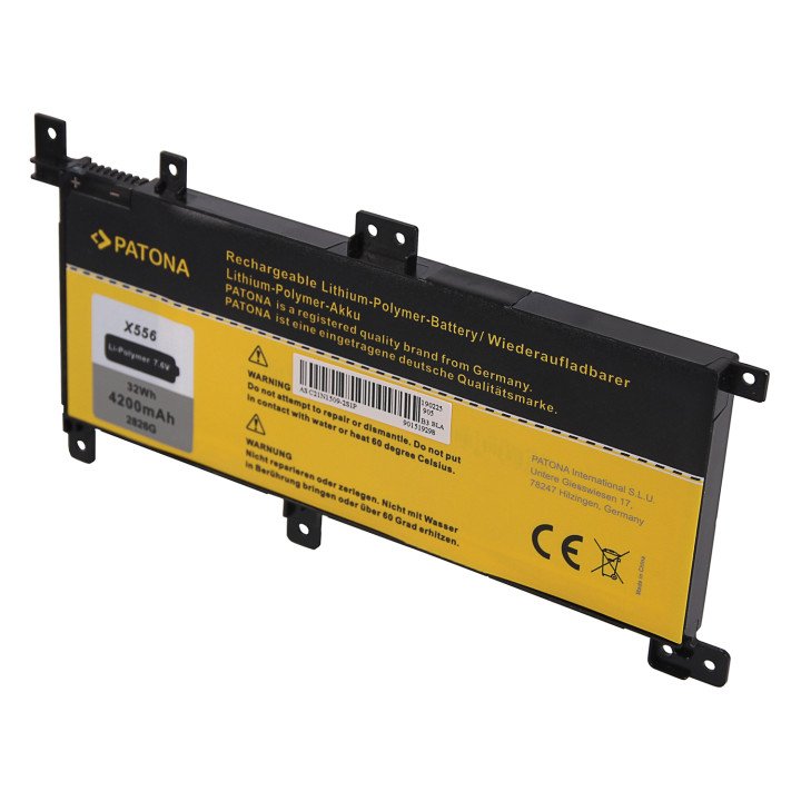 Patona PT2826 Laptop Battery for Asus X556, 4200mAh, 7.6V, Li-Pol, C21-N1509