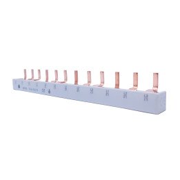 MCB busbar 16mm2, 3 phase, pin type, 160mm, 9 modules