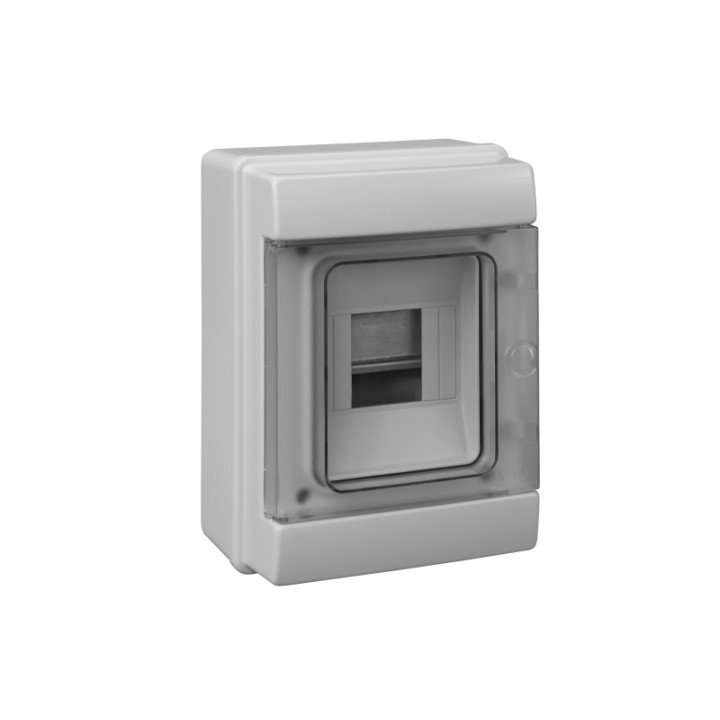 Distribution boards surface 4 modules with clamps (N+PE) IP65
