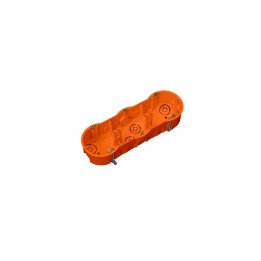 Junction box for gypsum 3-gang 3x68x46mm orange 650C