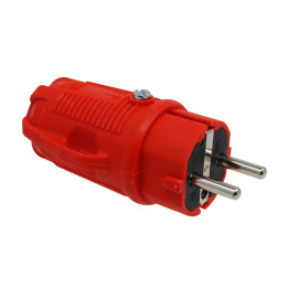VEXEN PRO gumijas kontaktdakša sarkana 2P+E 16A IP54