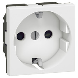 Multi-support single socket Mosaic -German std - 2P+E special screw term. -2 mod
