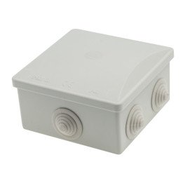 S-BOX box surface mounting IP44 80x80x40mm with glands grey