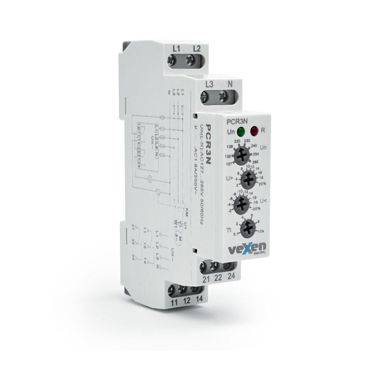 PCR3N 3-phase voltage control relay 3LN 2CO 10A AC230V