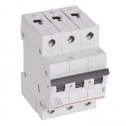 MCB RX 6000 - 3P - 400V - 50 A - C curve - prong/fork type supply busbars