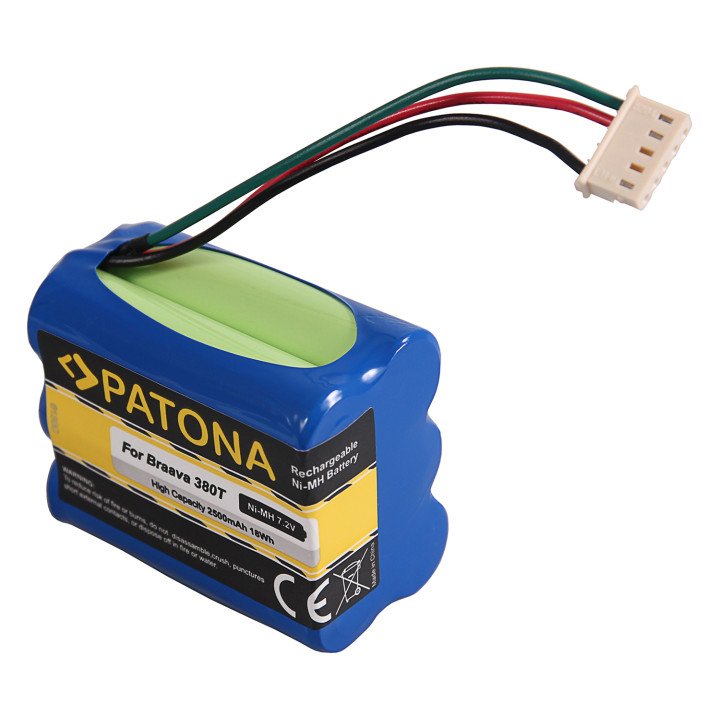 Patona PT6130 Battery for iRobot Braava 380T/390T 2500mAh 7.2V