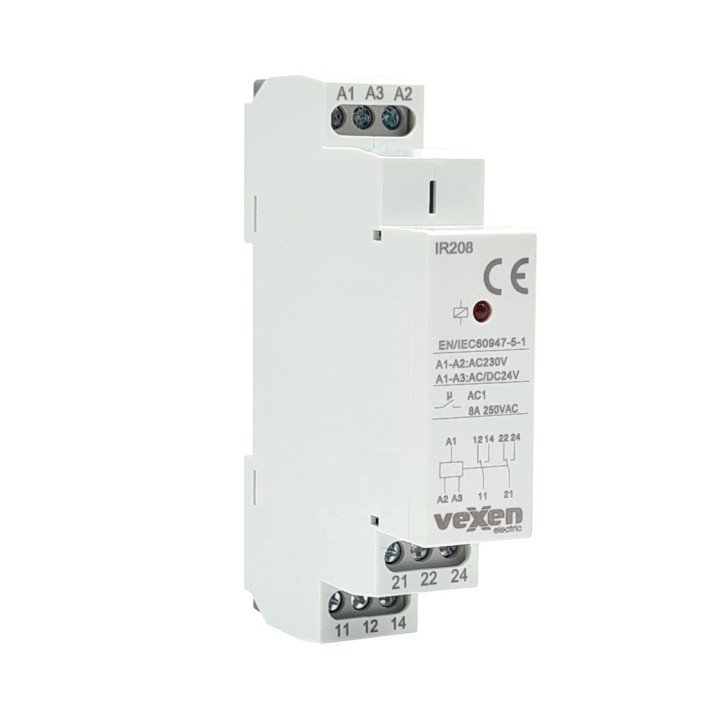 Intermediate relay 2CO 8A 240VAC; 24VAC/DC IR208