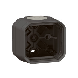 PLEXO 1 GANG BOX – 2 MEMBRANINIAI GLANGAI, 1 ĮĖJIMAS – ANTRACITAS