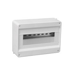 Housing S-12 terminals N+PE, (IP40) smoky glass