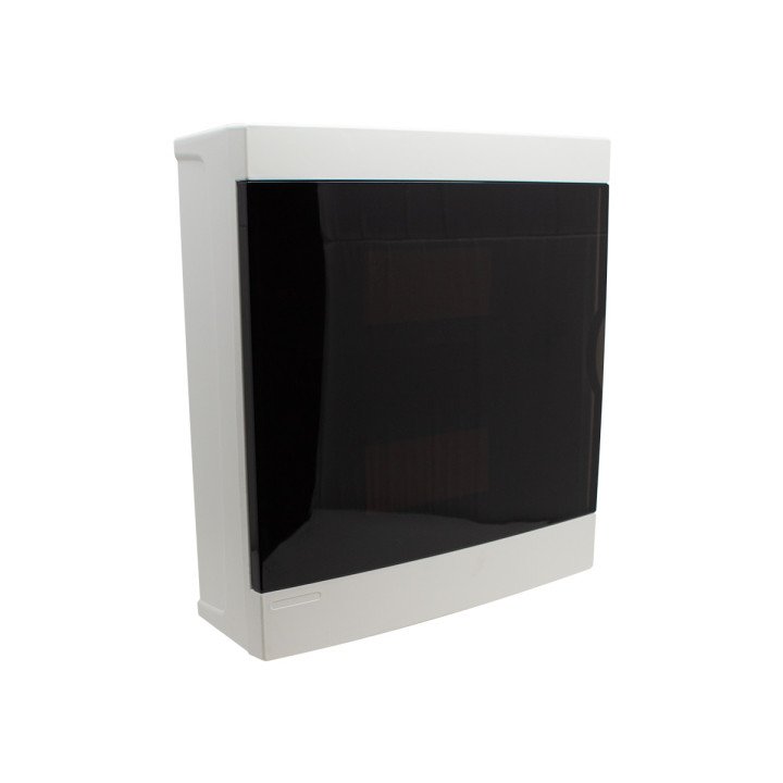Distribution box wall mounted 24 modules, transparent door, IP40