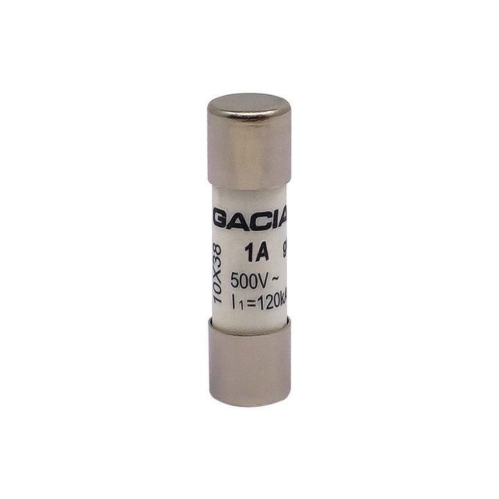 10x38 gG 1A cylindrical fuse link 500VAC