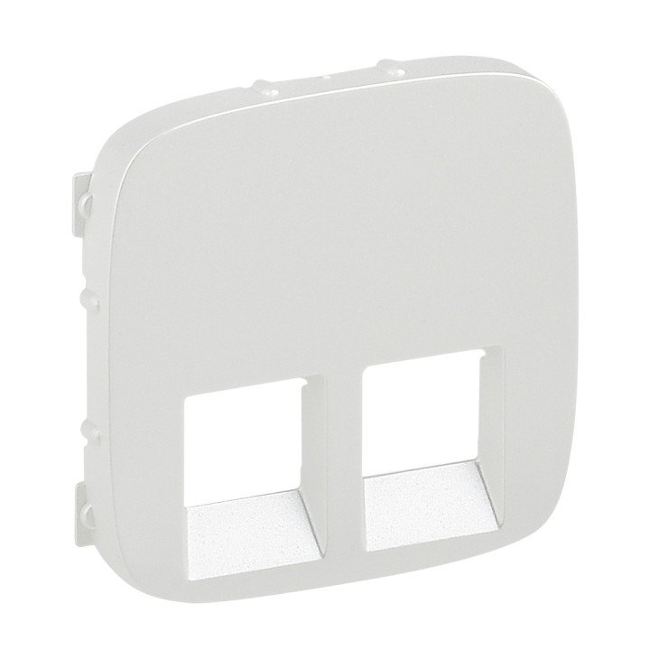 Cover plate Valena Allure - double RJ 45/RJ 11 socket - pearl