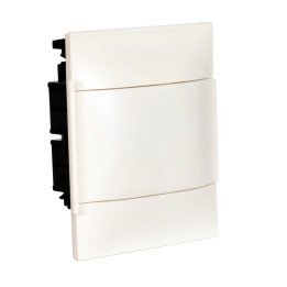 LEGRAND 1X8M FLUSH CABINET WHITE DOOR E+N TERMINAL BLOCK FOR MASONRY WALL