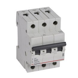 MCB RX 6000 - 3P - 400V - 40 A - B curve - prong/fork type supply busbars