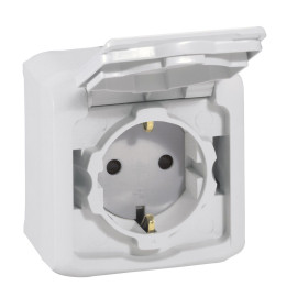 2P+E Saksa standardne pistikupesa Forix -pindpaigaldus - 16 A -250 V -hall