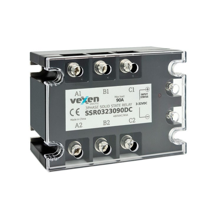 VEXEN cietvielu relejs 3NO, 90A, 3-32VDC