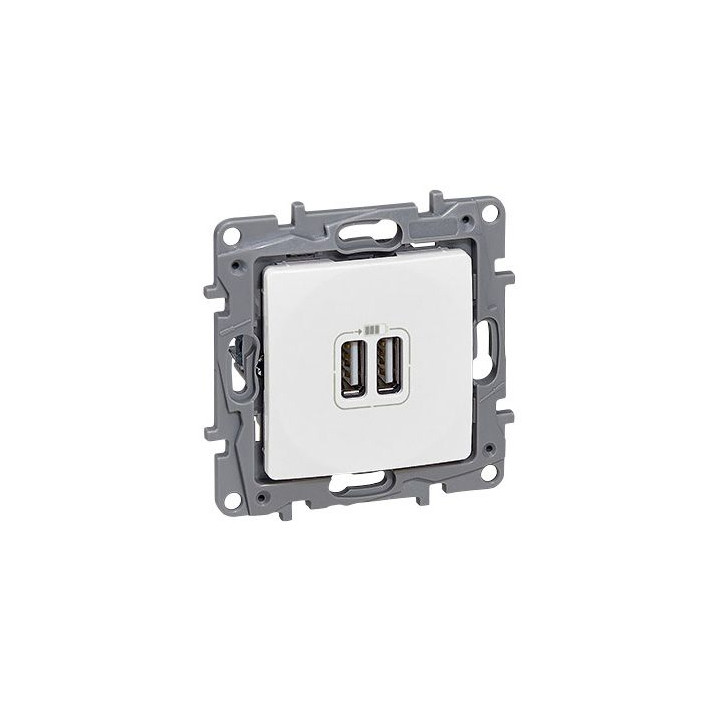 Legrand Niloe USB rozete 2x 2.4A balts