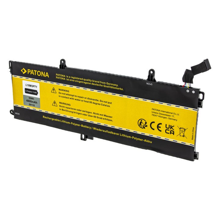 Patona PT2911 Laptop Battery for Lenovo ThinkPad P53S/T590, 4800mAh, 11.55V Li-ion (L18M3P71)