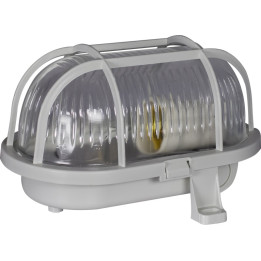 OWAL 60 valaisin muoviritilällä harmaa E27 60W IP44