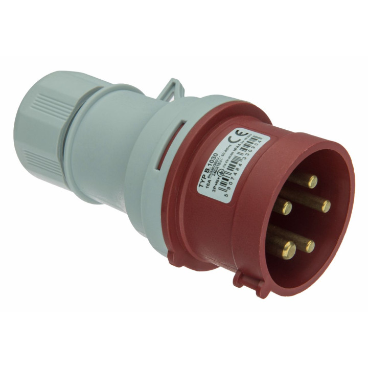 Virtapistoke johdolle 3P+N+E 16A IP44