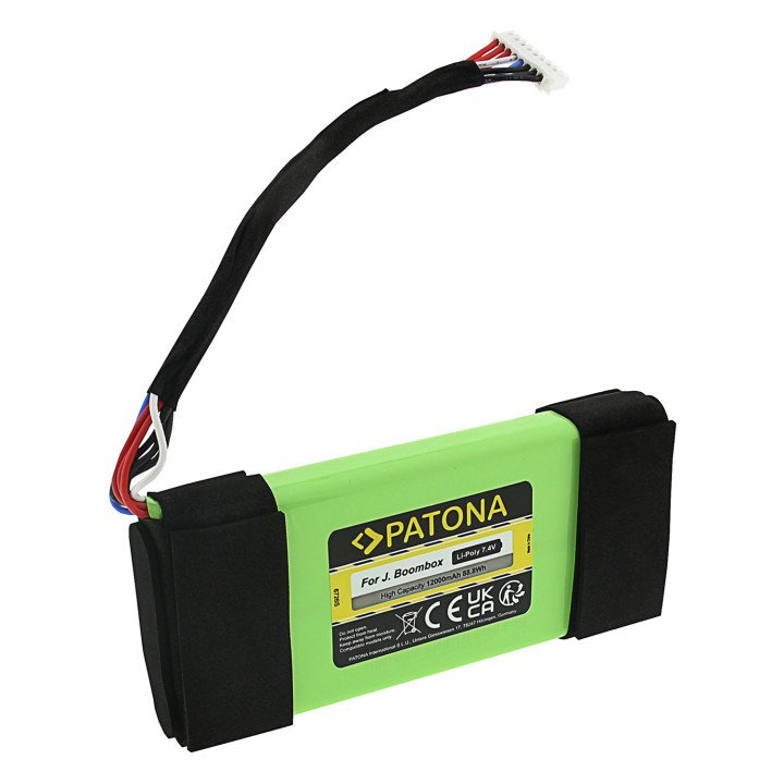 Запасной аккумулятор Patona PT6726 для JBL Boombox, 12000mAh, Li-Pol, 7.4V