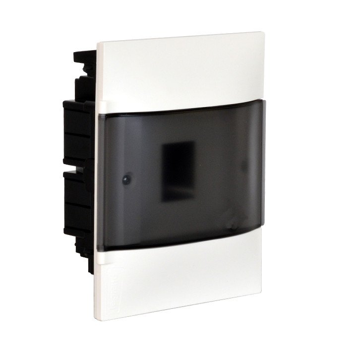 Legrand Practibox S 4M гипсокартон, дымчатые двери