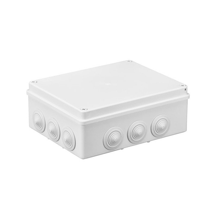 S-BOX box surface mounting IP65 240x190x90mm with glands white