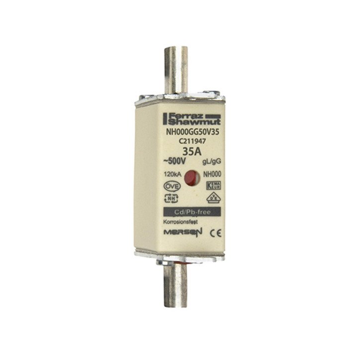 NH fuse-link gG, 500VAC, size 000, 35A double indicator/live tags