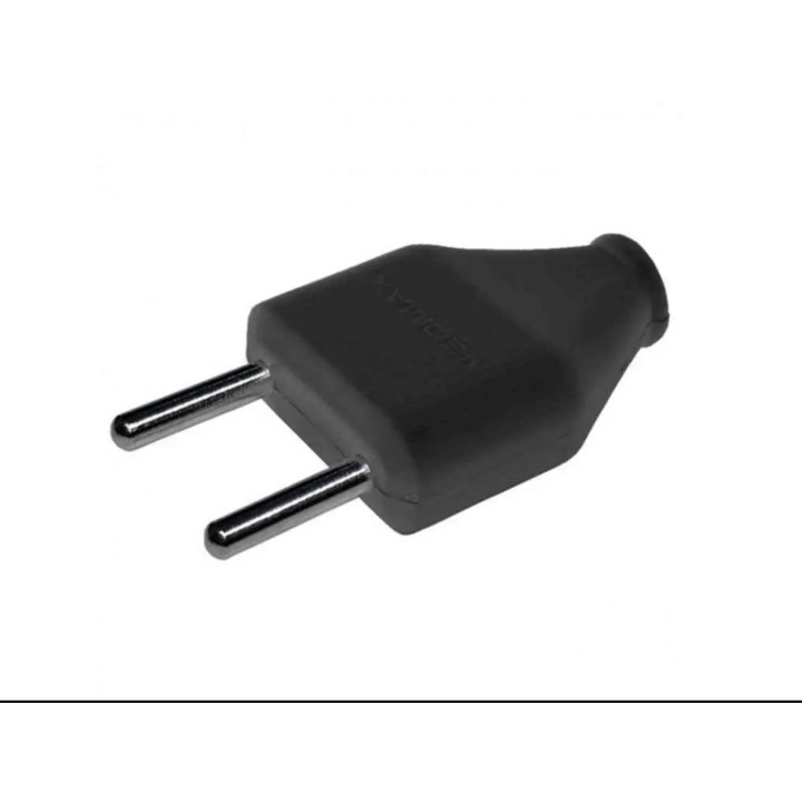VX1107B - Flat, black plug, without earthing