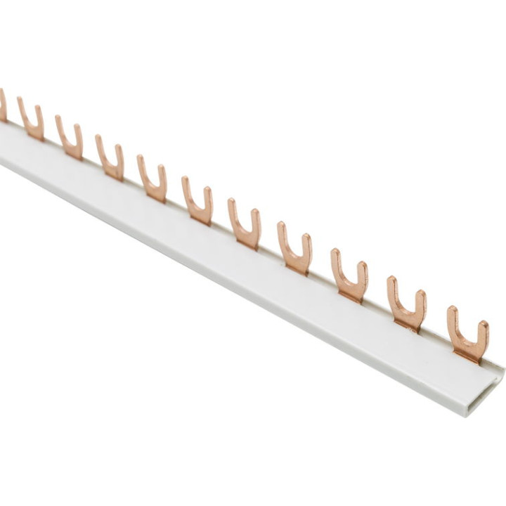 MCB busbar 10mm2, 1 phase, fork type, 1m, 57 modules