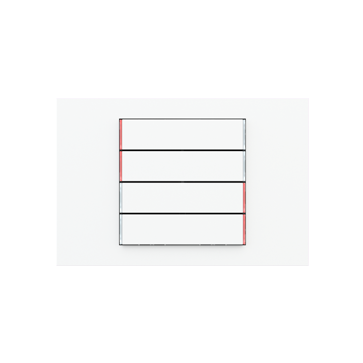 Ekinex накладка 71 60x15 mm Pure white пластик EK-T4R-GAR