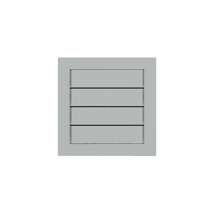 kit 1 rocker 71 serie horizontal rectangular (60X15) with symbols Fenix NTM Grey Efeso