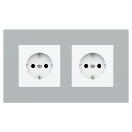Rectangular Plate Surface (71/20Venti) (98x168) 2 windows (45x45)+(45x45) Fenix NTM Grey Ephesus