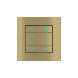Square Plate Surface (71/20Venti) (98x98) 1 window (60x60) Metal Brass
