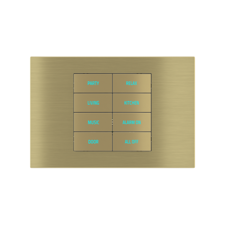Rectangular Plate Deep (FF/71/20Venti) (87x128) 1 window (45x68) Metal Brass