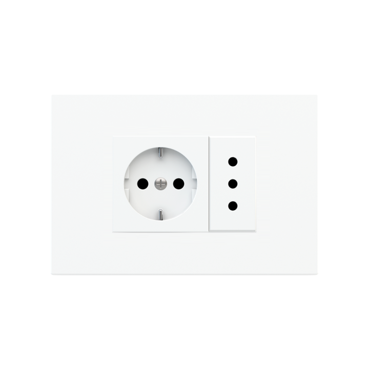 Ekinex plāksne 20venti 87x128 mm Pure white plastmasa EK-DRG-GAR