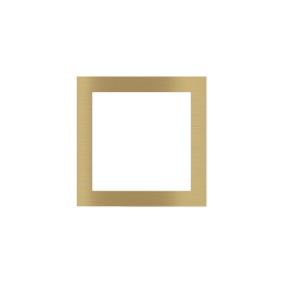 Square Plate 71 (Form/Flank/NF) (80x80) 1 window (60x60) Metal Brass
