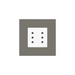 Square Plate Deep (FF/71/20Venti) (87x87) 1 window (45x45) Fenix NTM Grey London