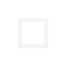 Square Plate 71 (Form/Flank/NF) (80x80) 1 window (60x60) Pure white Plastic