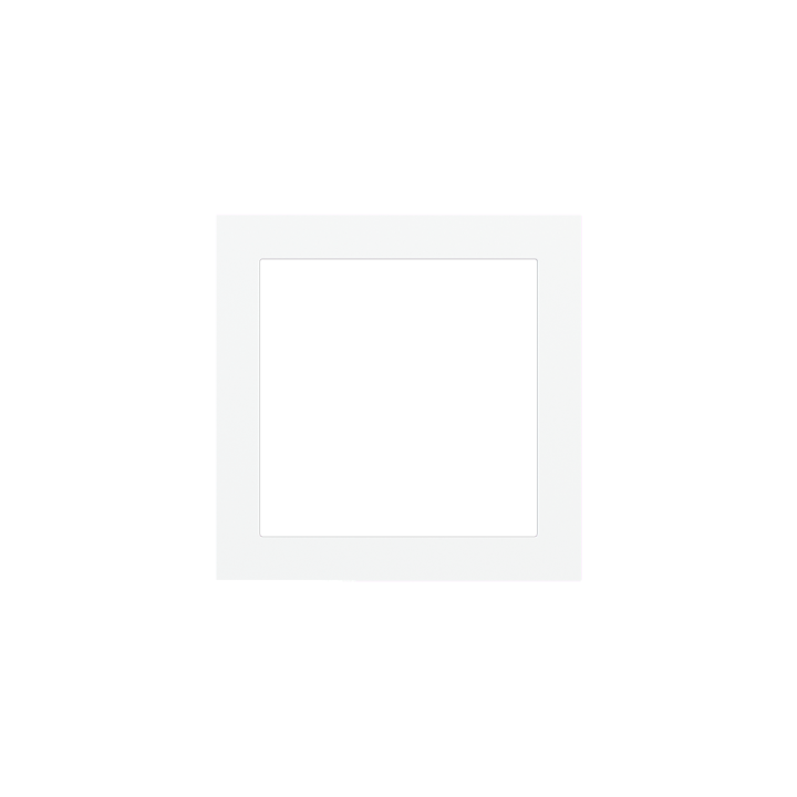 Ekinex plāksne Form/Flank/NF 80x80 mm Pure white plastmasa EK-PQS-GAR