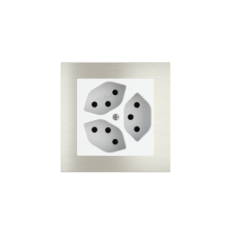 Square magnetic plate (60x60 mm window) Proxima series Metal Steel Brushed