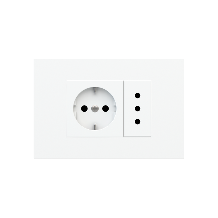 Rectangular Plate 71 (Form/Flank/NF) (80x121) 1 window (45x68) Pure white Plastic