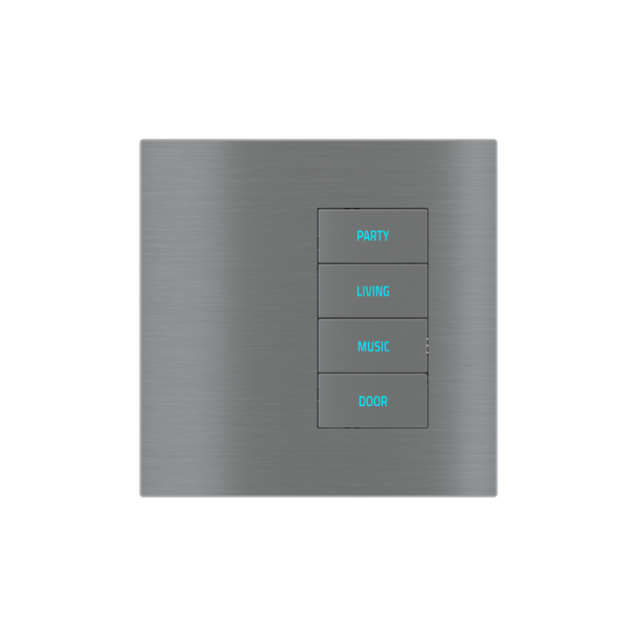 Square Plate Surface (20Venti) (98x98) 1 window (30x60) Metal Titanium