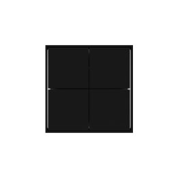 kit 4 rockers FF (Form/Flank/NF) Square (40x40) Black Plastic