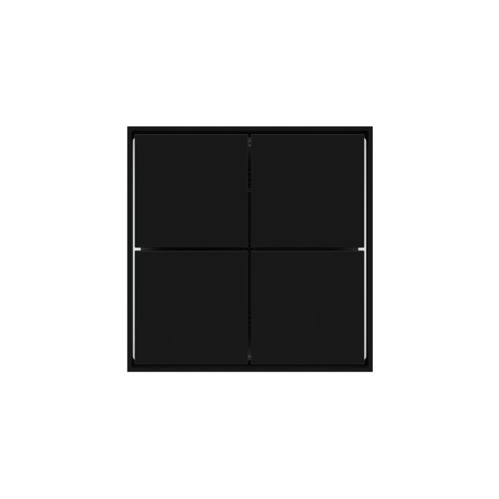 kit 4 rockers FF (Form/Flank/NF) Square (40x40) Black Plastic